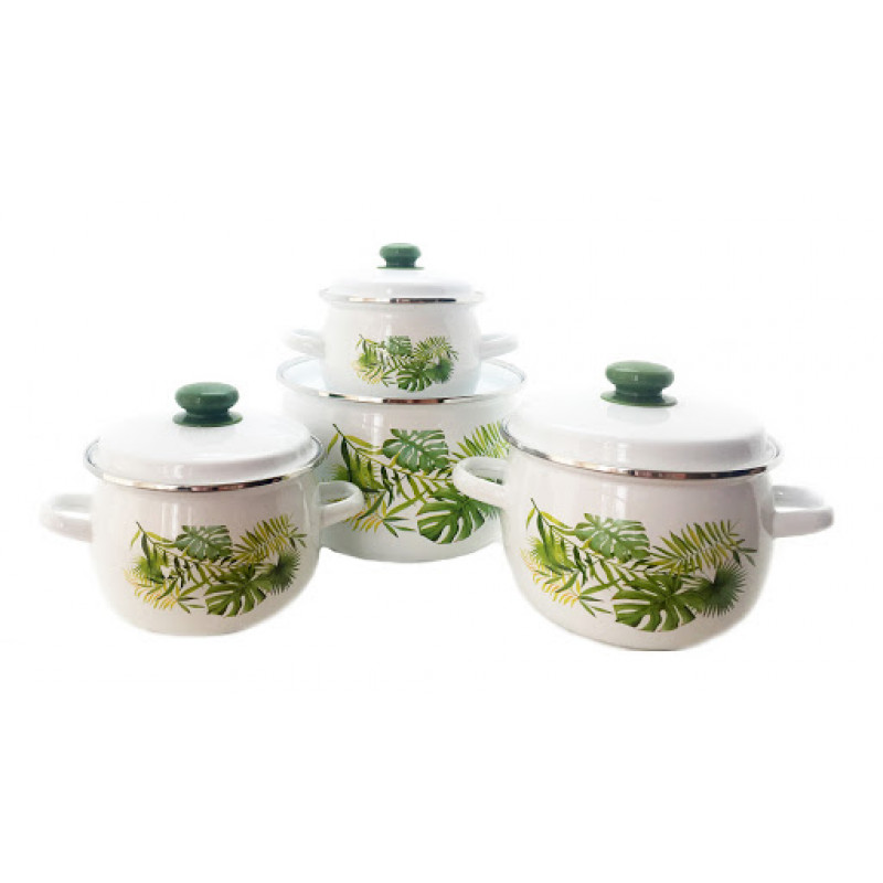 Набор кастрюль Idilia №929 Монстера 40172