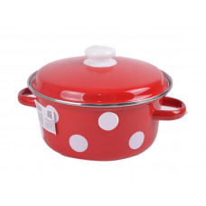 Каструля Idilia 3 л 1812/4 Білий горох Червоний 40025