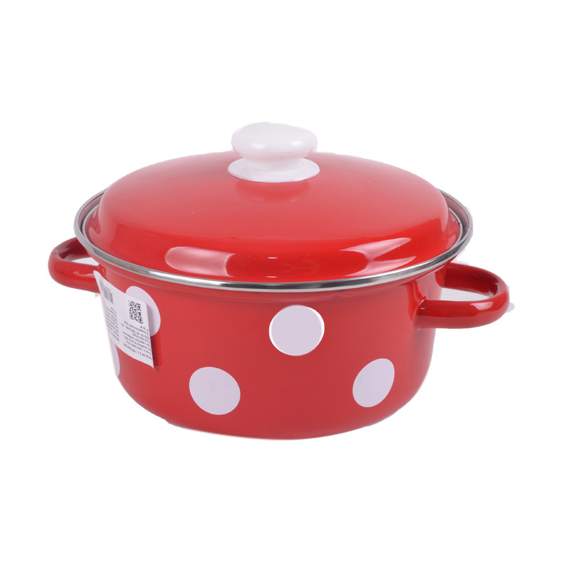 Каструля Idilia 3 л 1812/4 Білий горох Червоний 40025 - Plum