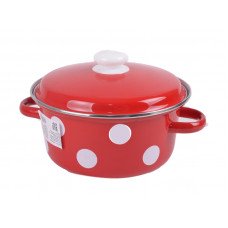 Кастрюля Idilia 3 л 1812/4 Белый горох Красный 40025