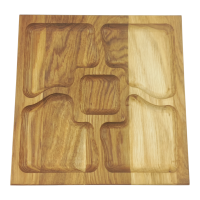 Менажница квадратная КС2 Дуб 25*25 см Дубок 4 1