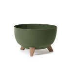Горщик миса Ламела Рома ЕКО Wood 40 см на ніжках 921 - Авокадо