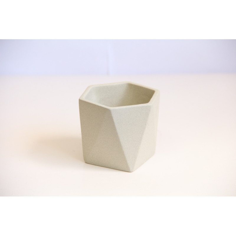 Горщик для сукулентів №5 керамічний Оріана Крихта 0,35 л - Coffee