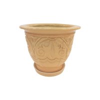 Горщик керамічний КООП Весна Завиток Персик 13 см 0009