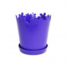 Горщик для квітів Консенсус Ромашка 17 см з підставкою №2