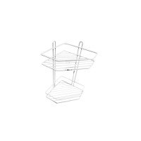 Поличка 2-ярусна кутова Біла Ребро