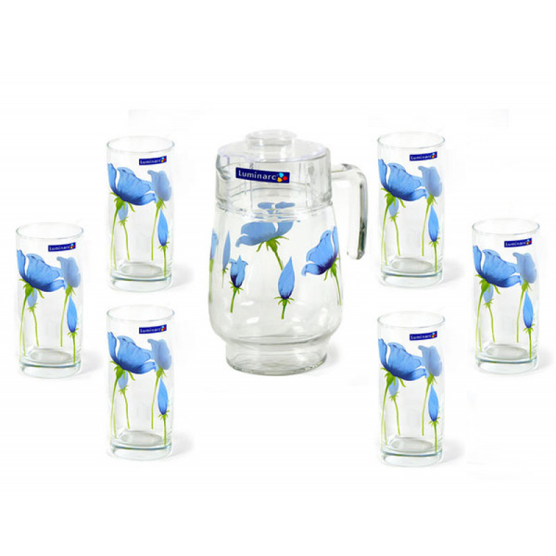 Набір для соку Luminarc 7 пр Blue Poppy G2026 - Кобальт