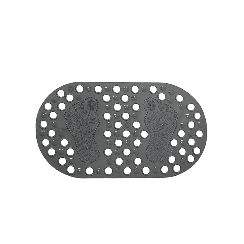 Килимок для душової Eco Fabric Ніжки 68*37 см Сірий 6837-009 - Білий мармур