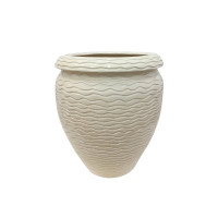 Горщик керамічний КООП Терра h-45 см Хвилі Кремовий 0036