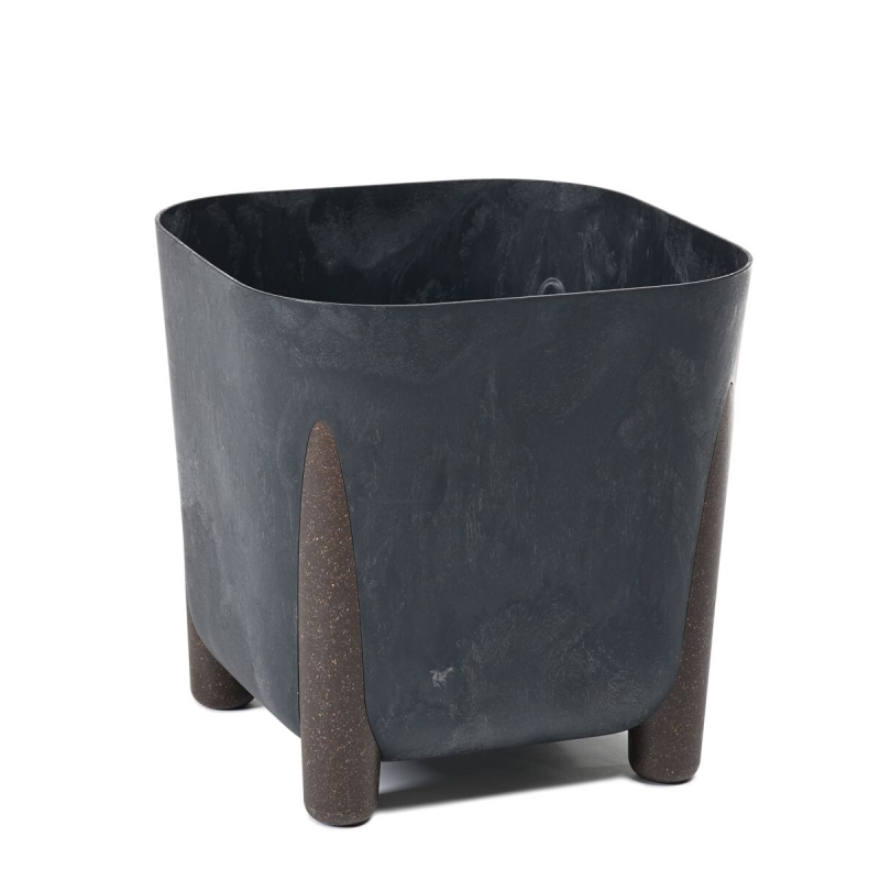 Горщик для квітів Ламела Фріда ЕКО Recycled  квадратний 26*26 см 240 - Мікс