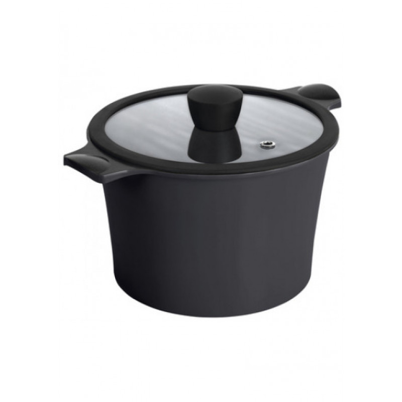 Кастрюля с крышкой Ringel Zitrone Black 5,8 л черная RG-2108-24/2 BL