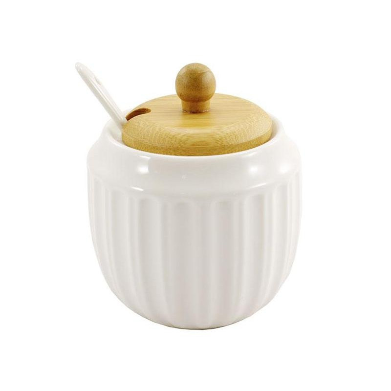 Цукорниця з деревяною кришкою Interos 340 мл PJ02889-1 - Фуксія