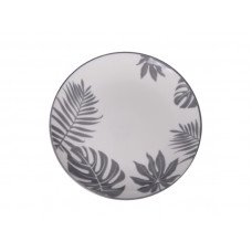 Тарілка десертна Vittora Сірі листя 19 см VT-P-1190G