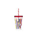 Стакан з трубочкою Herevin Pastel Stripe 0,66 л 161448-013P