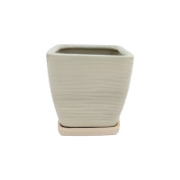 Набір горщиків КООП Дієго 5 пр h-19/16/14/12/9 см Долото №2 Білий 0197