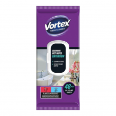 Салфетки влажные для ванной комнаты Vortex 48 шт с клапаном