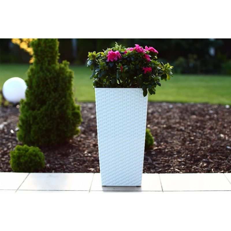 Горщик терасний Ламела Фінезія Ротанг 40 см з вкладом 575  - Кобальт