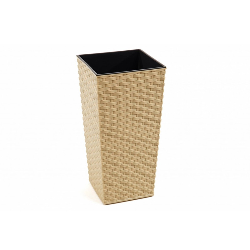 Горщик терасний Ламела Фінезія Ротанг 40 см з вкладом 575  - Кобальт