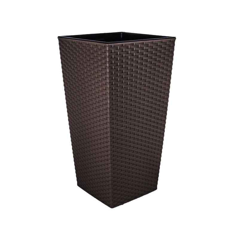 Горщик терасний Ламела Фінезія Ротанг 40 см з вкладом 575  - Кобальт