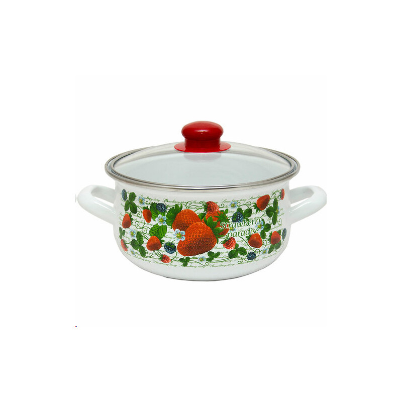 Каструля Infinity Полуниця DSN 1045 кругла 1,8 л 16 см 6510136 - Сірий Бетон