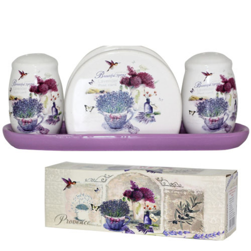 Набір для солі та перцю на підставці SNT Прованс 6912-6