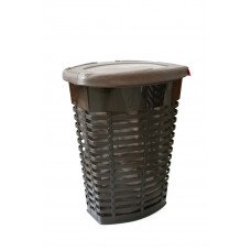 Кошик для білизни вертикальний Prima Nova Palm з чохлом Коричневий E44-10-10