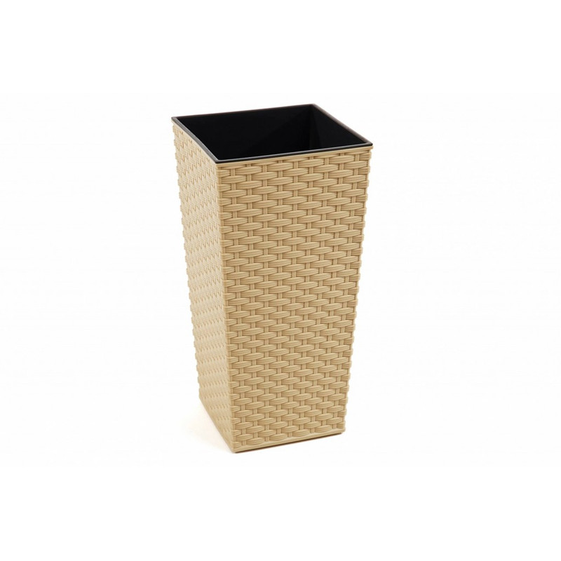 Горщик терасний Ламела Фінезія Ротанг 40 см з вкладом 575  - Фіолетовий