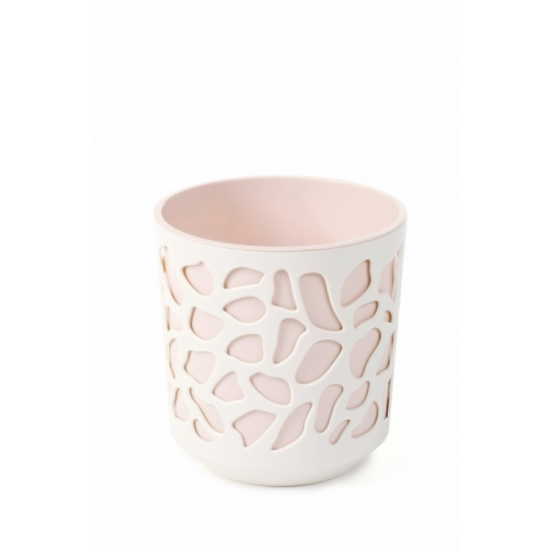 Горщик для квітів із вкладом Ламела Дует 25 см 762 - Сливовий