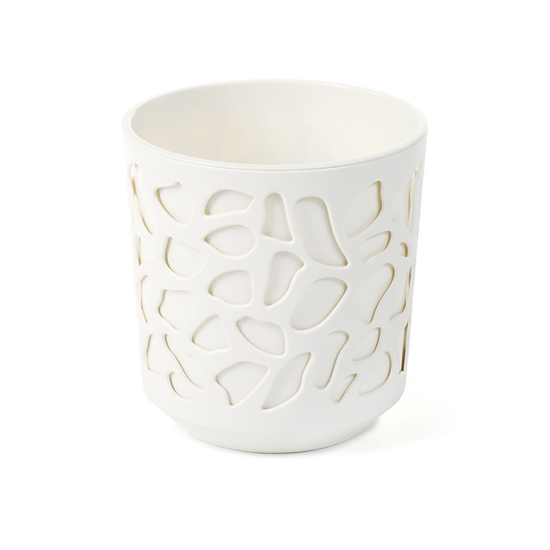 Горщик для квітів із вкладом Ламела Дует 25 см 762 - Оливковий