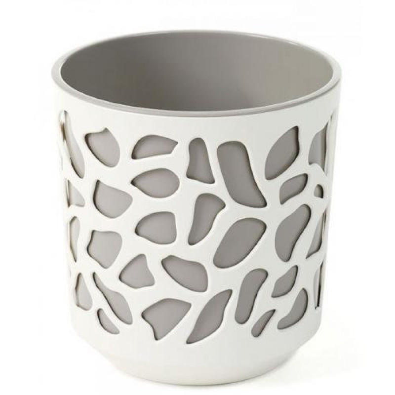 Горщик для квітів із вкладом Ламела Дует 25 см 762 - Шоколад