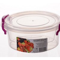 Контейнер круглий Ал-пласт із зажимами 0,6 л 