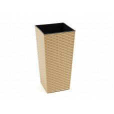 Горщик терасний Ламела Фінезія Ротанг 35 см з вкладом 576