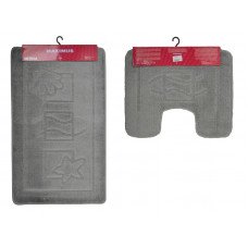 Набір килимків для ванної 60*100 см Maximus Моно Сірий 2 пр 2504-Platinum