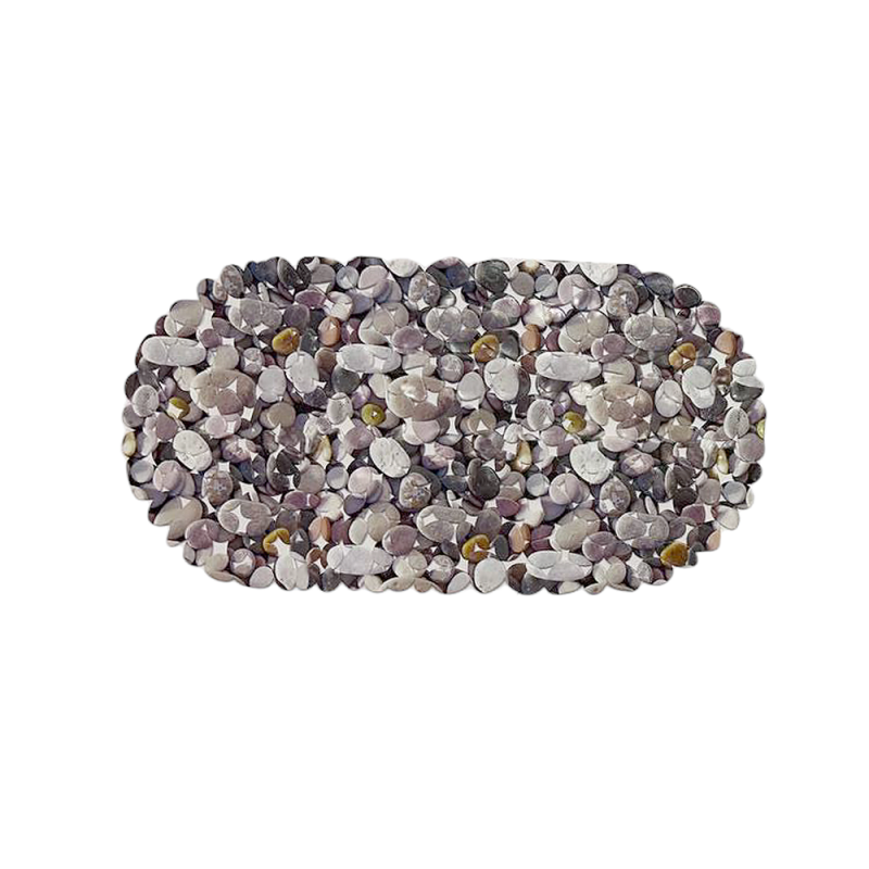 Килимок для душової Eco Fabric Камінці 66х38см фото принт 6638-002 - Білий мармур