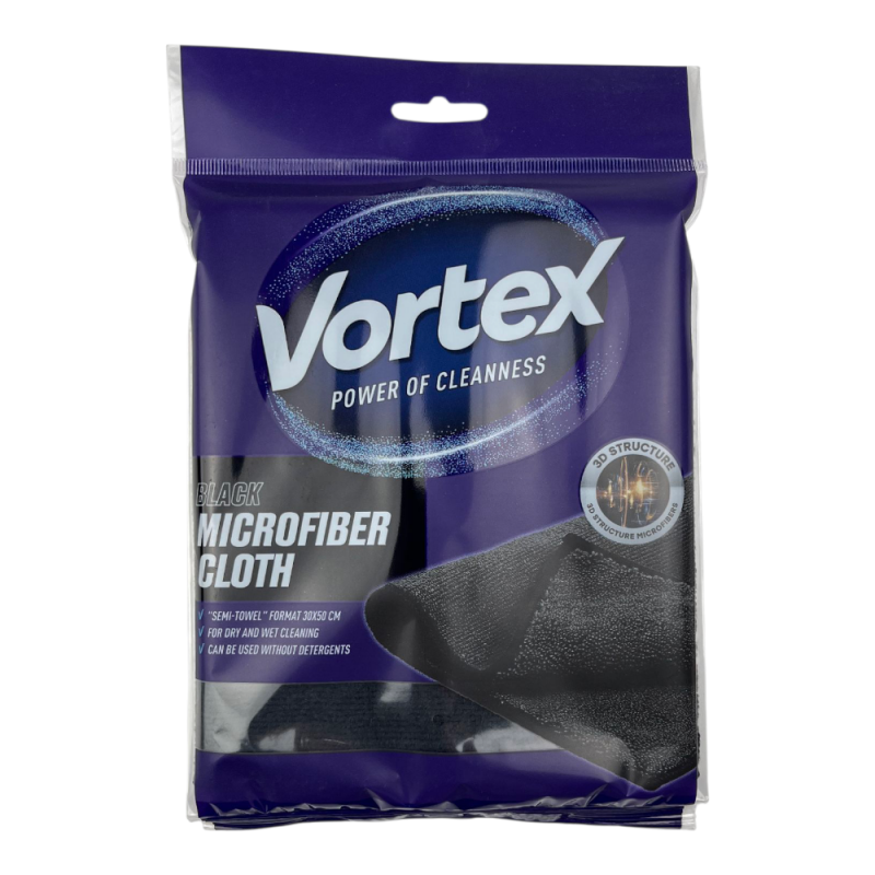 Серветка з мікрофібри Vortex Semi-Towel Black 30*50 см - Coffee