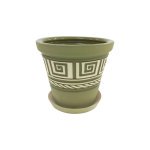 Горщик керамічний КООП Туя Лабіринт Оливковий 14 см 0068 - Brown