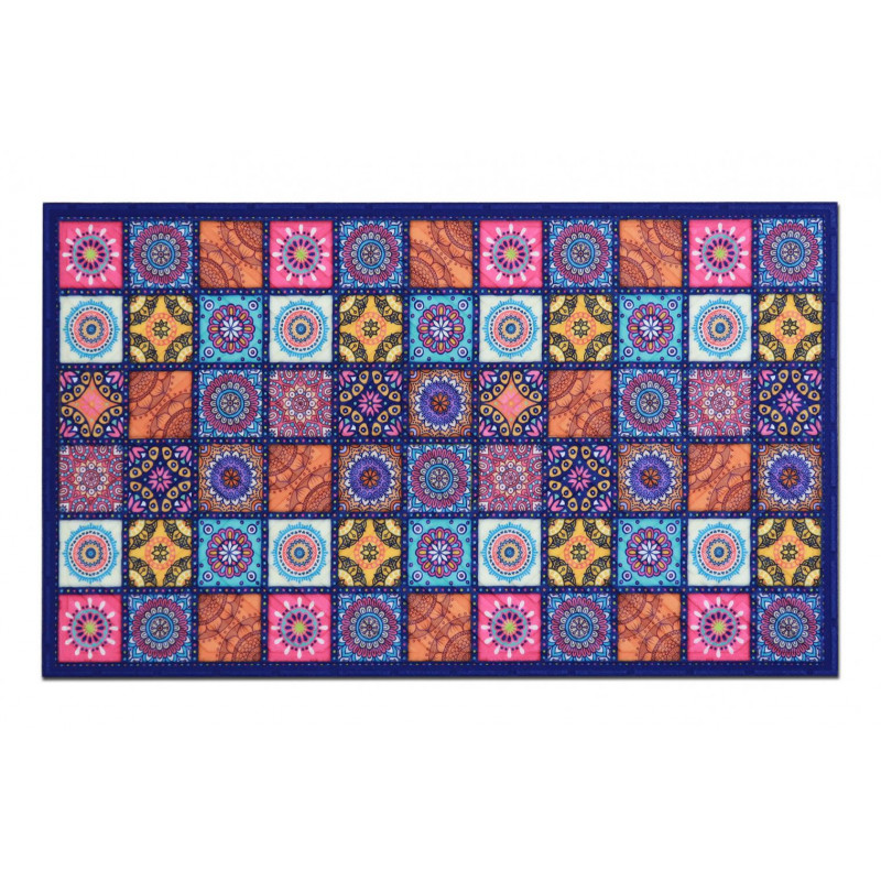 Килимок текстильний ДЗ 45*75 см Декор К-602-Індія2 - Синій