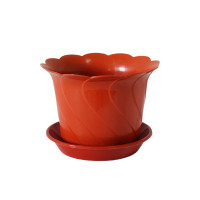 Цветочный горшок ММ-Пласт Тюльпан 16 см с подставкой T16