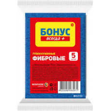Салфетки губчатые Бонус Фибровые 5 шт