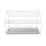 Сушка для посуду 2-ярусна Біла Ребро