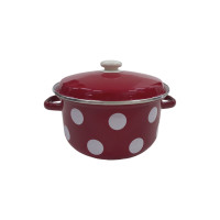 Кастрюля Idilia 4,5 л 1615/4 Белый горох бордо 43019
