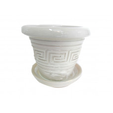 Горщик Пальмовка Лабіринт білий 17 см