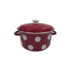 Каструля Idilia 4,5 л 1615/4 Білий горох бордо 43019