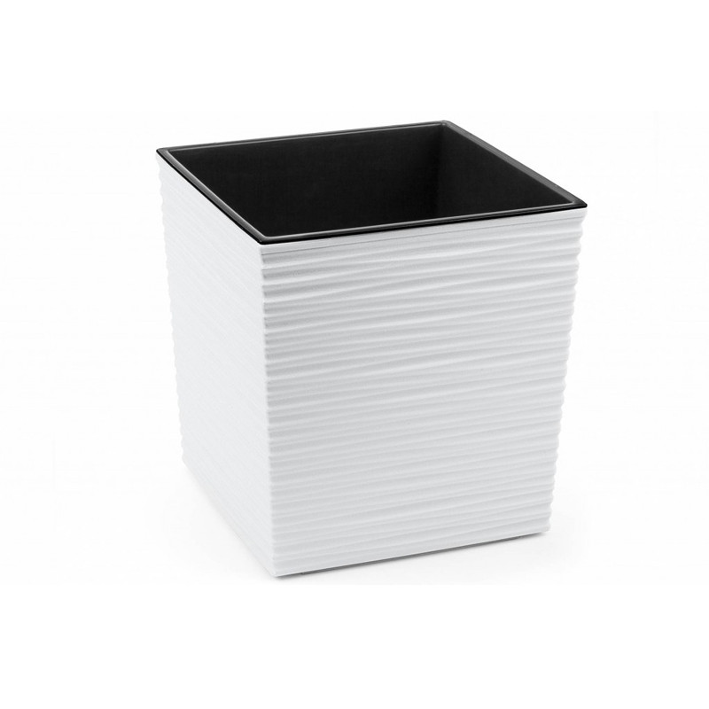 Горщик терасний Ламела Юка Долото 25 см з вкладом 599  - Лимонний