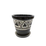 Набір горщиків КООП Туя 3 пр h-14/12/9 см Лабіринт Чорний 0068 - Баклажан