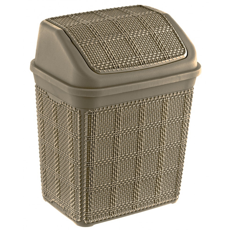 Відро з поворотною кришкою Akay Jute 5 л AK-586 - Зелений