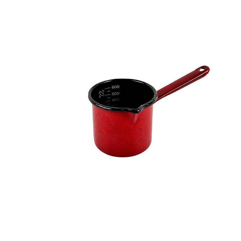 Турка емаль Вг-Мікс 0,6 л 10 см Червона  - Золотистий