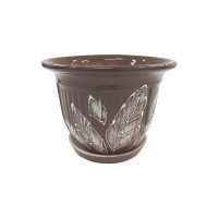 Горщик керамічний КООП Амстердам Листок Графіка 9 см 0102