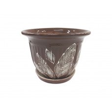 Горщик керамічний КООП Амстердам Листок Графіка 9 см 0102