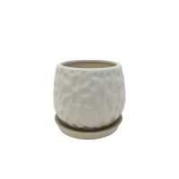 Горщик КООП Кактусник 10 см Ацтек Білий